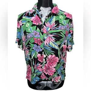 Wild fable colorful floral vacation shirt medium